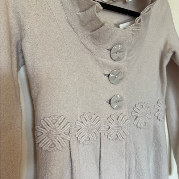 NWT Anthropologie Ivory Wool Alice in Autumn Jacket by Charlie & Robin in Size S - Picture 4 of 10